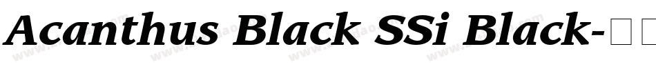 Acanthus Black SSi Black字体转换